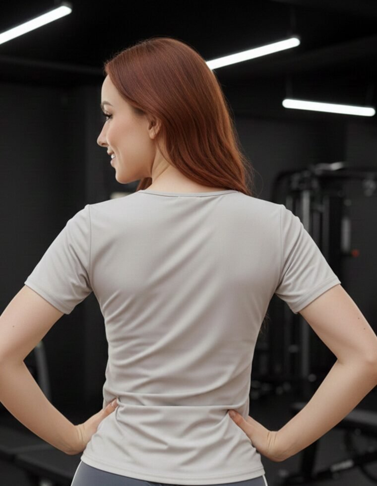 Polera Deportiva Dry Fit Moldeadora con Ajuste Lateral y Cuello V - JYT018