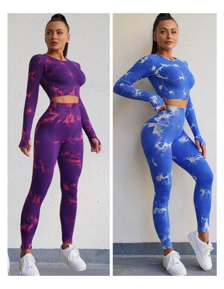 Pack 2 Conjuntos Tie Dye Manga Larga Push Up Deportivos Hy04