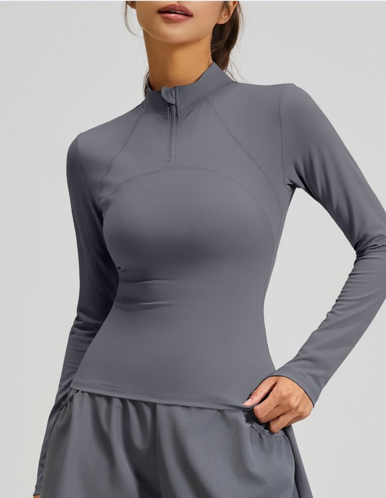 Polera Dry Fit Pro: Medio Cierre, Manga Larga y Calce Slim - JYT031