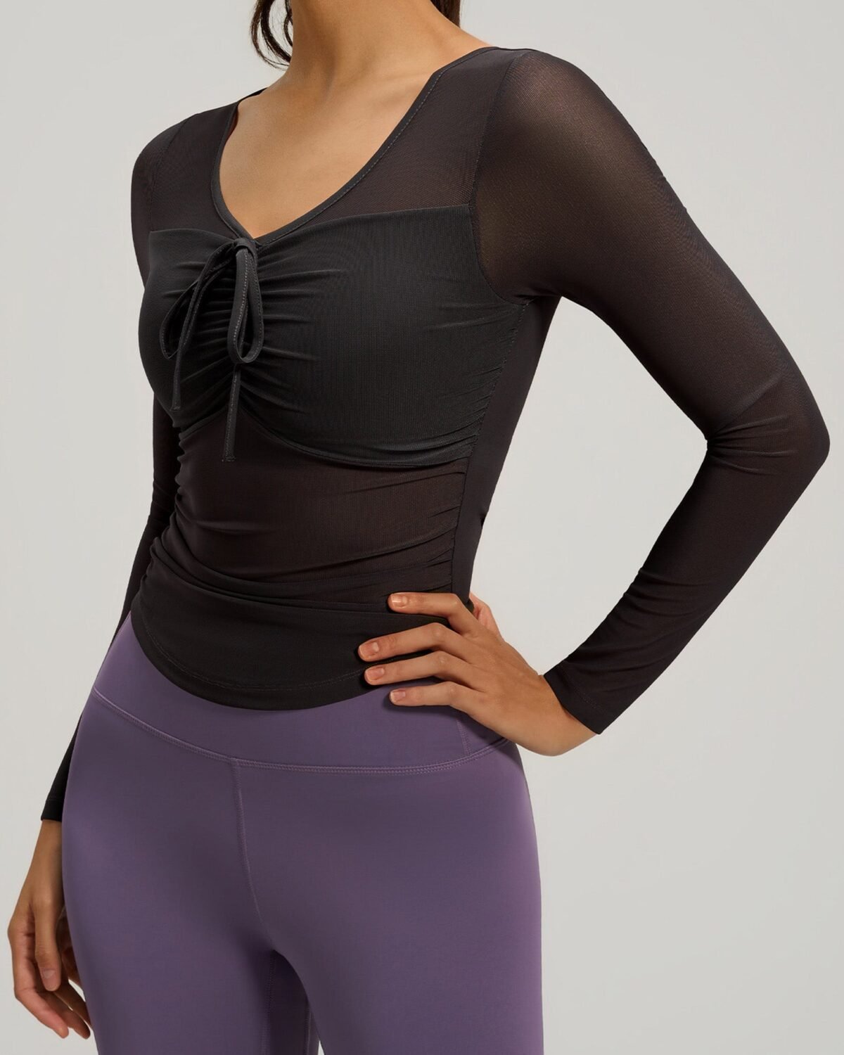 Polera Sport Chic Pro: Manga Tul, Fit y Copa Soft -JYT027