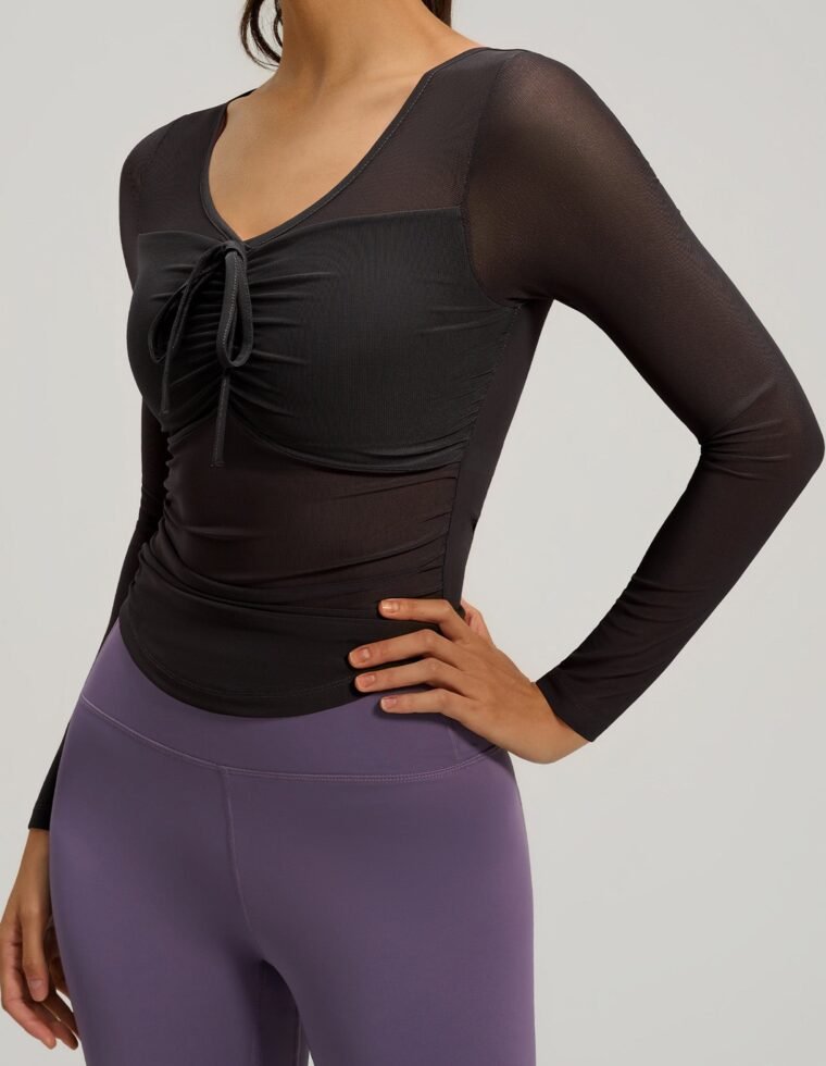 Polera Sport Chic Pro: Manga Tul, Fit y Copa Soft -JYT027