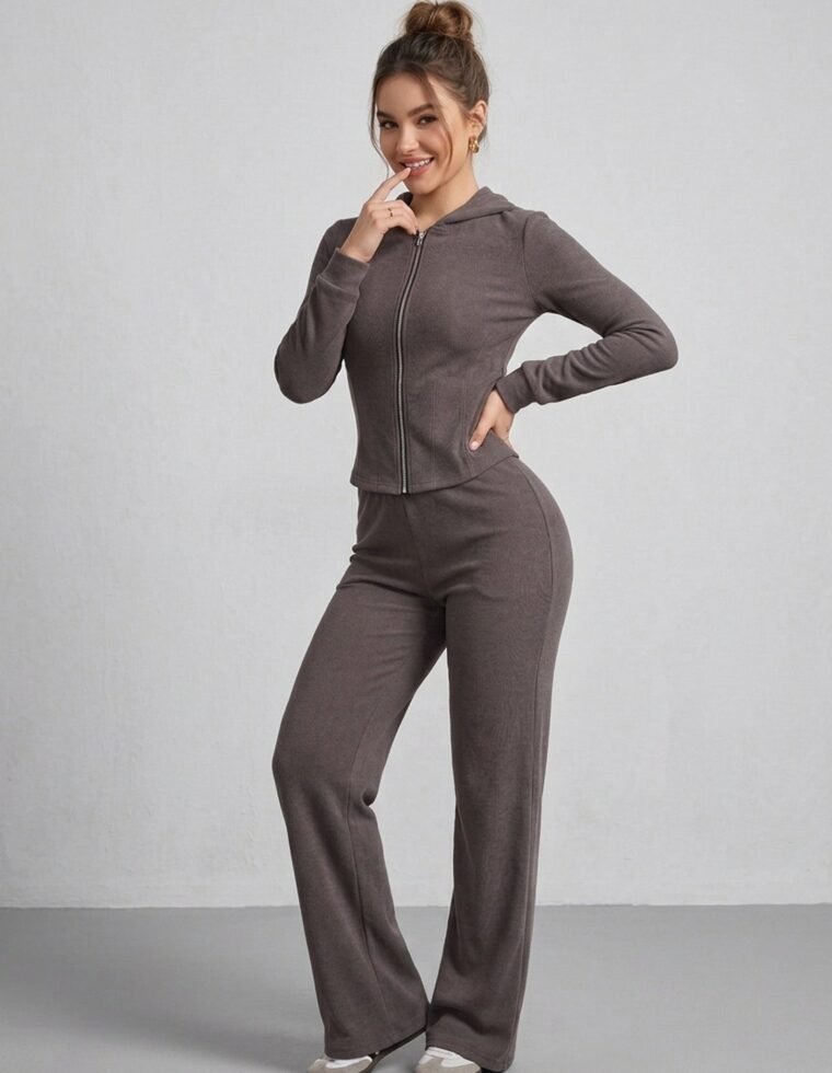 Conjunto Invierno Algodón Palazzo Premium Mujer Viral - ZL042