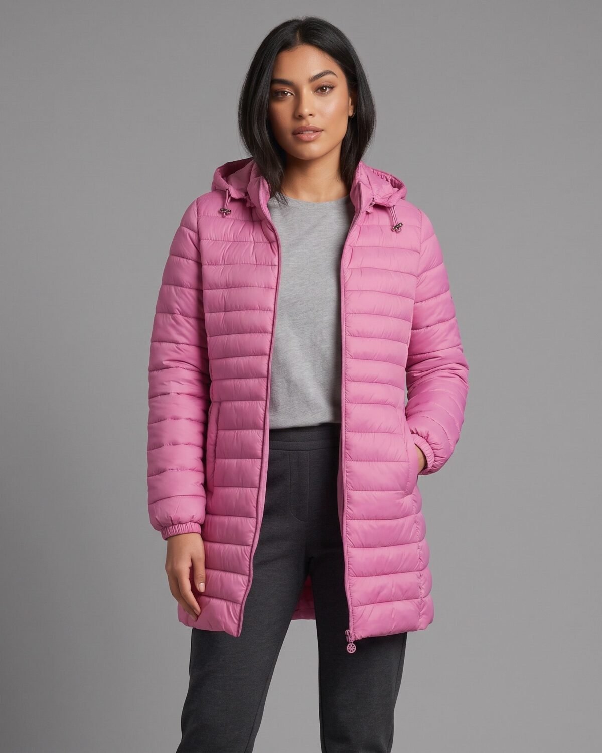Parka con Capucha Ajustable para Mujer - ELX1612