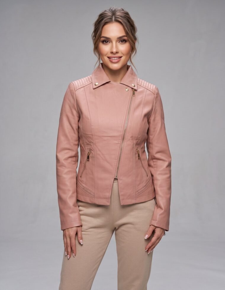Chaqueta Biker Ecocuero Mujer Exclusiva Slim Fit - EFF1050