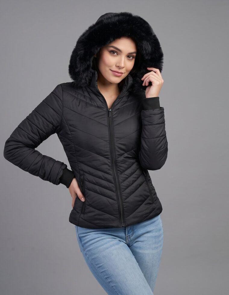 Parka Acolchada Premium Con Chiporro Capucha Desmontable