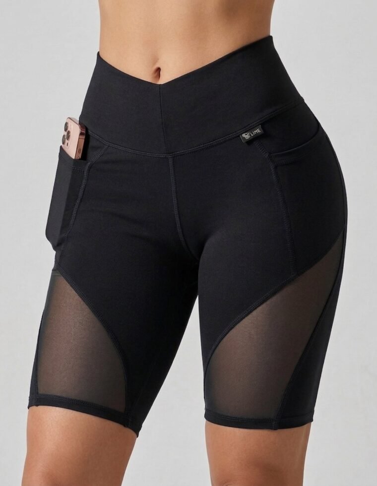 Biker Diosa Fitness - Bolsillos, Malla y Realce de Glúteos - A348