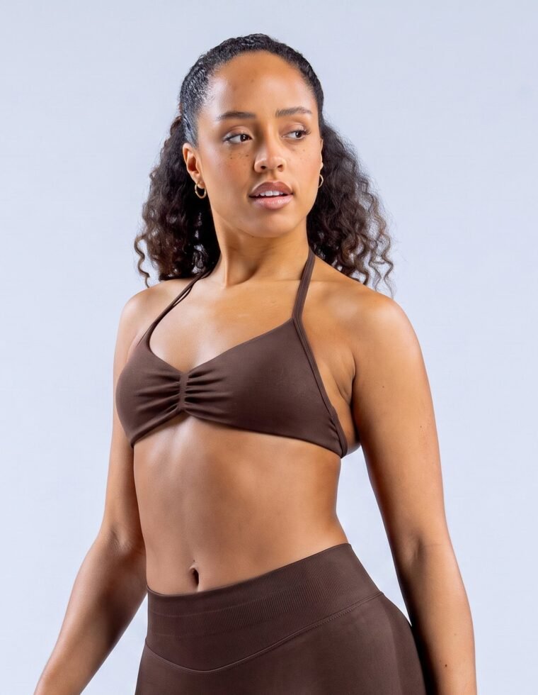 Top Sujetador Deportivo Halter Mujer con Espalda Descubierta - YJ332