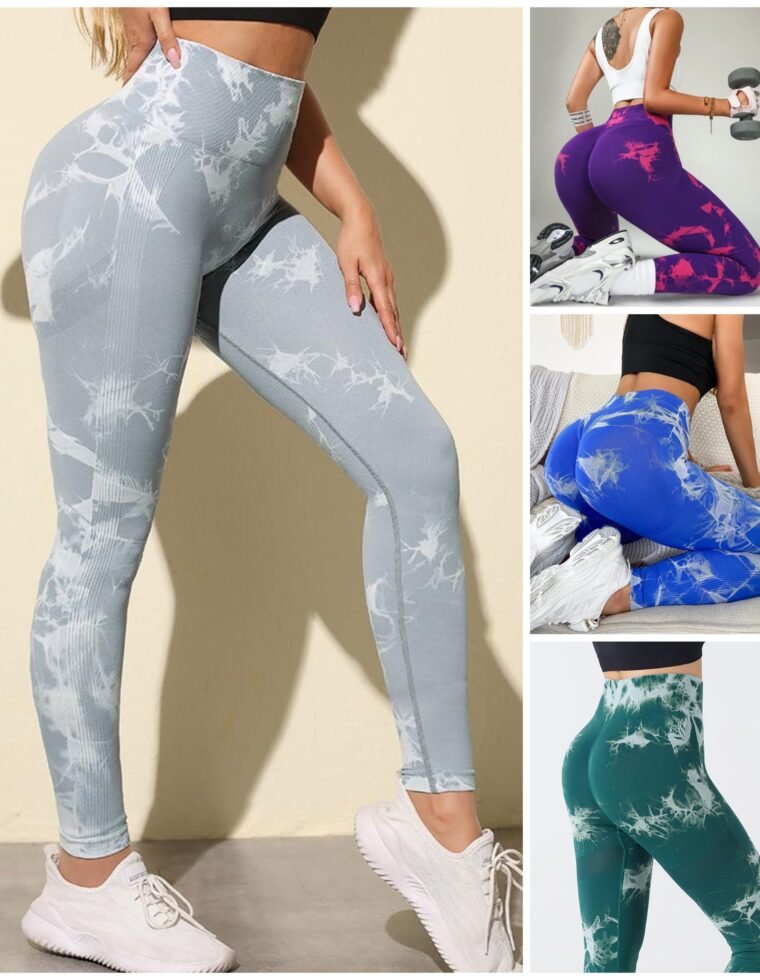 Pack 4 Calzas Tie Dye Sin Costura Con Efecto Push Up