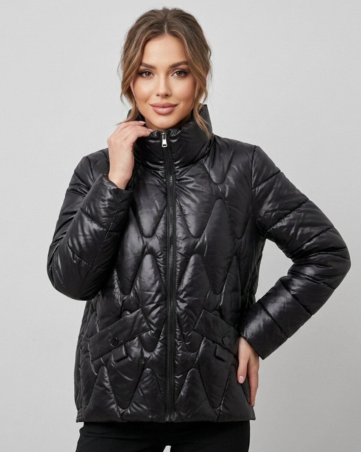 Parka Puffer Glossy: Ultra Térmica, Brillante y Cortaviento
