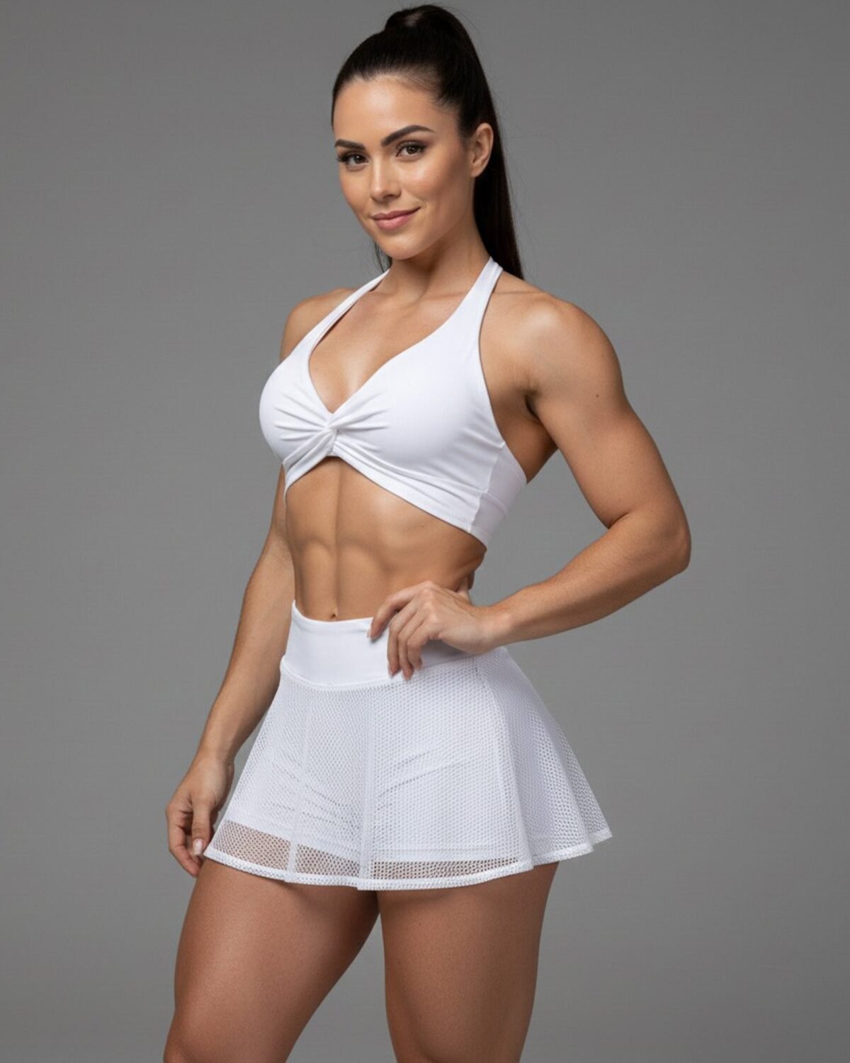 Conjunto Deportivo Peto y Falda Short con Malla - YK37074