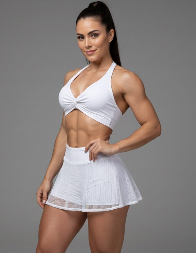 Conjunto Deportivo Peto y Falda Short con Malla - YK37074