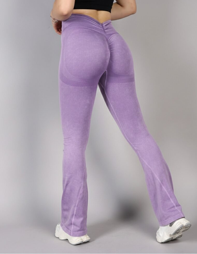 Calza Flare Mujer con Corte en V y  Push Up Moldeadora - YJ290